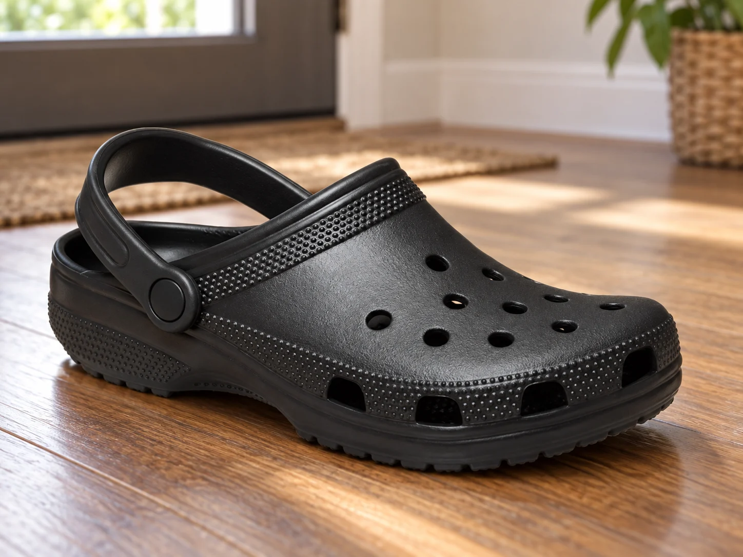 Crocs Classic Clog, adult style 10001 in a household setting.